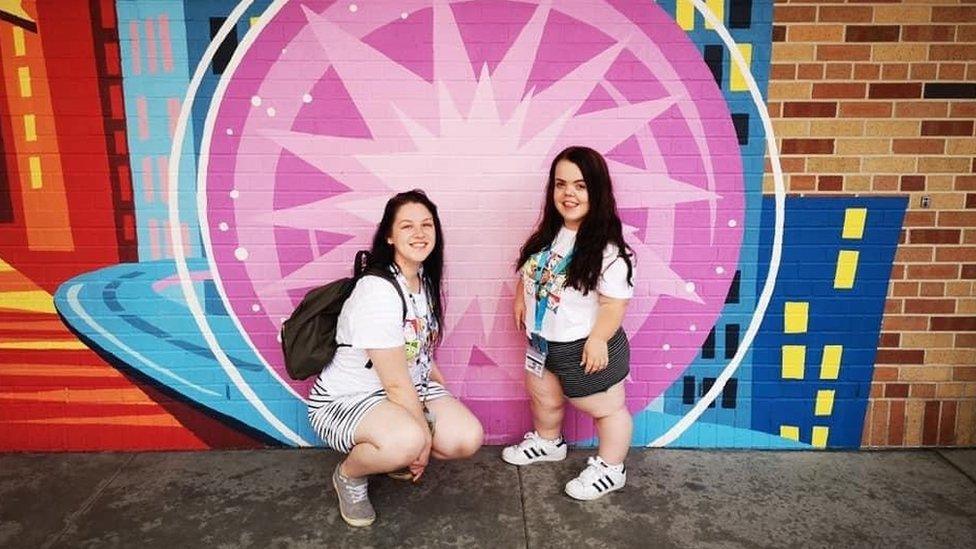 Danielle and a close friend in Disney world