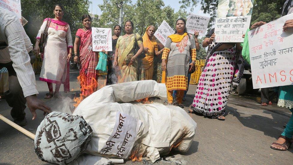 Activists press of better security for women and children in Delhi