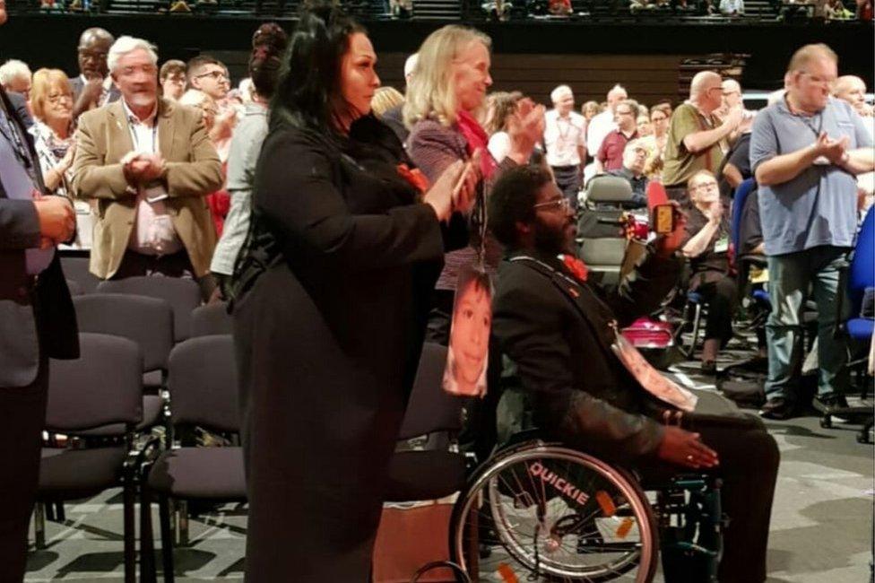 Nicole Lawler and Kye Gbangbola at the Labour Party conference