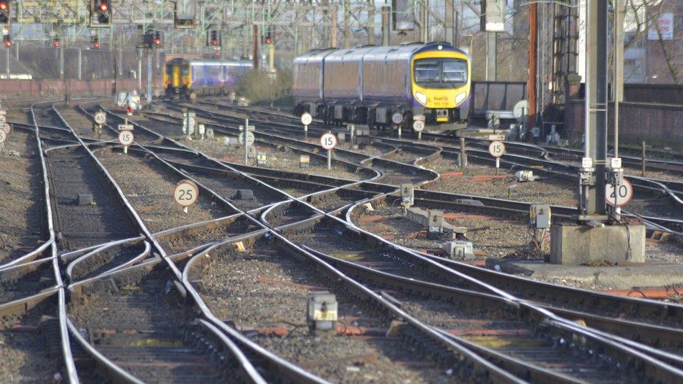 Transpennine Train arriving at Manchester Piccadilly