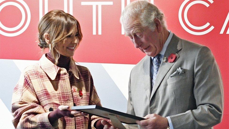 Popstar Cheryl and the Prince of Wales