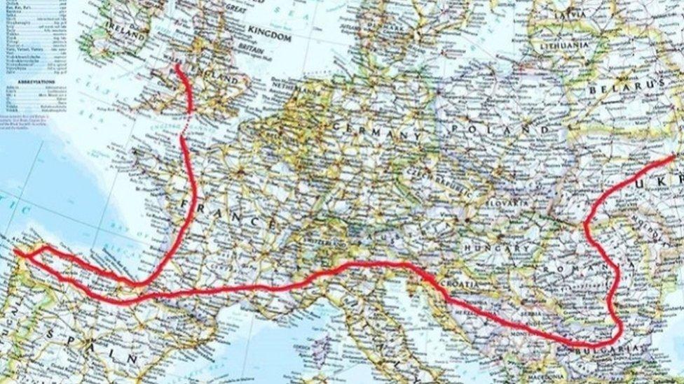 The route from Ukraine to the UK