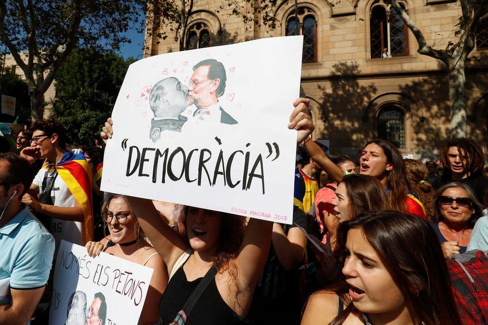 Independence supporters in Barcelona, 29 September