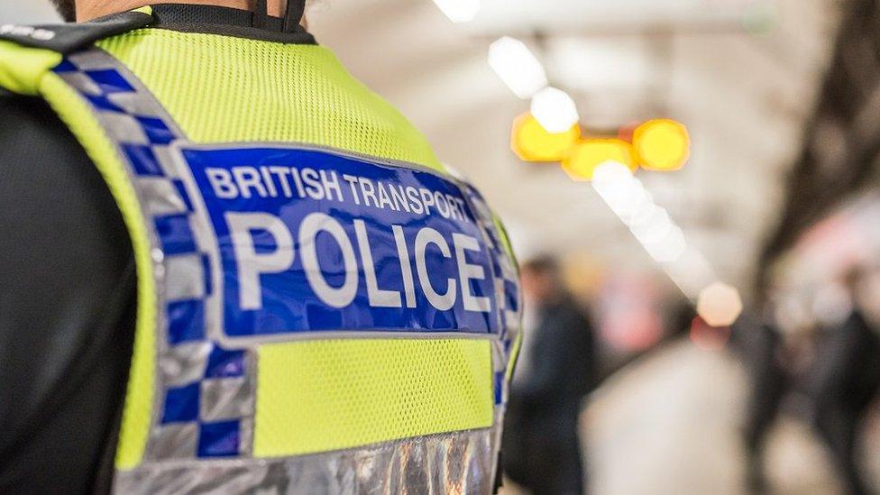 Police on Tube station platform