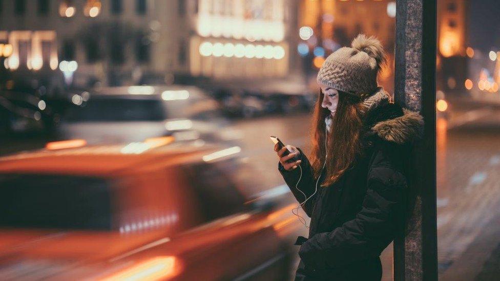 Woman on phone