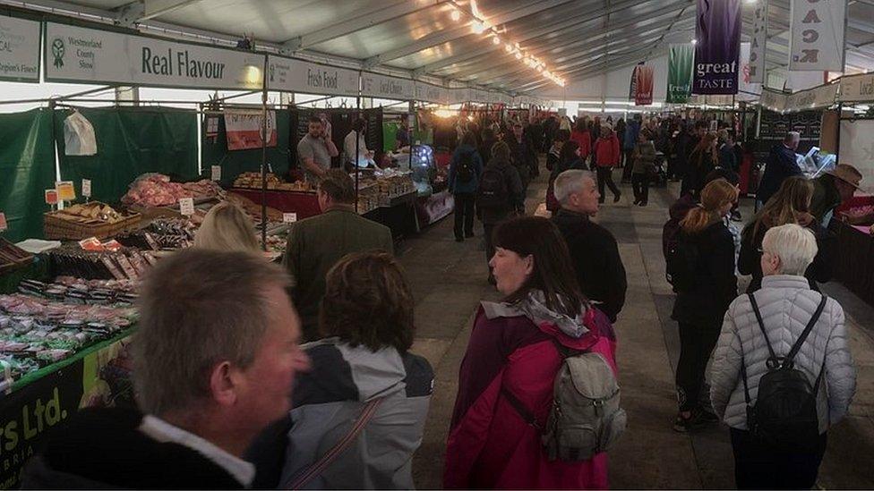 Food hall at Westmorland County Show