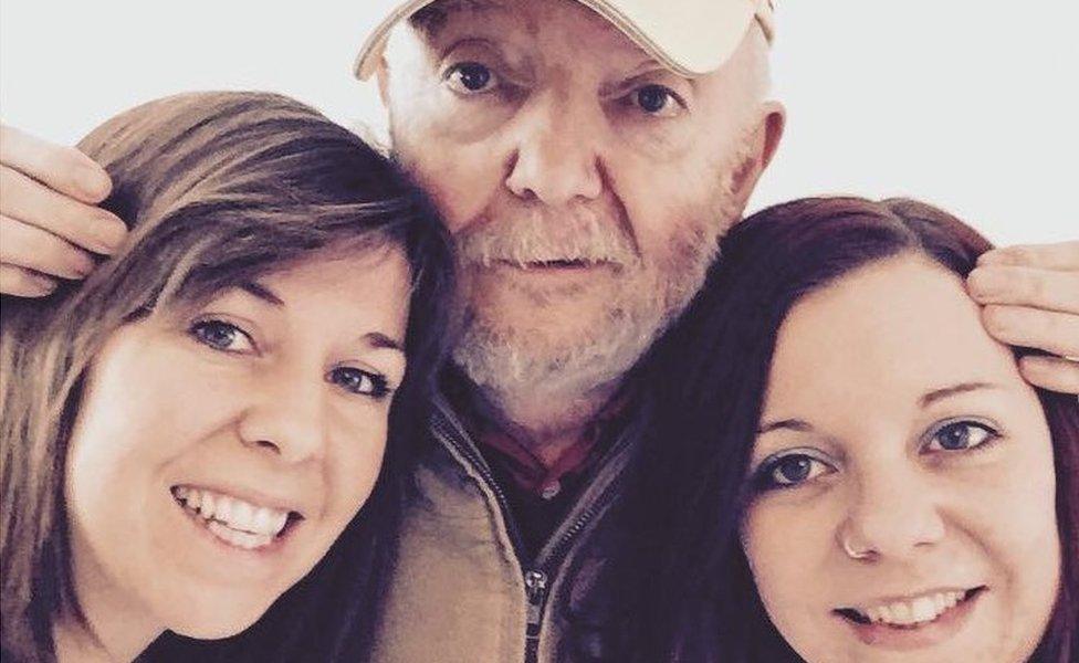 Tony Haygarth and daughters