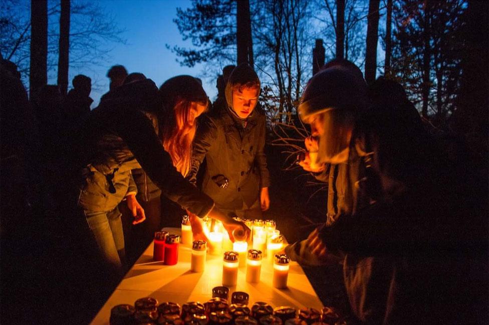 Candles lit for the 101 victims