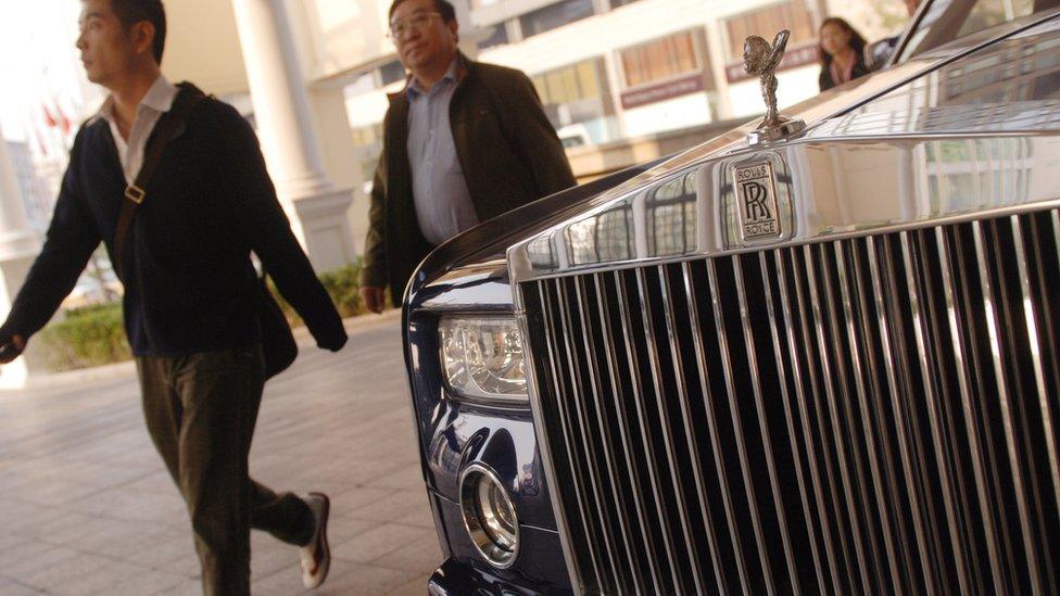 Rolls Royce in front of Beijing hotel, 2009