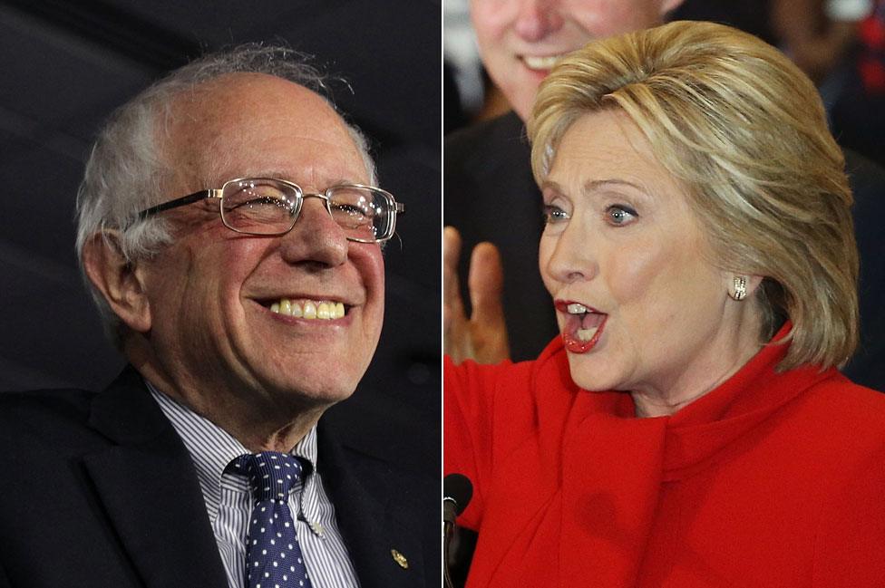 Bernie Sanders and Hillary Clinton