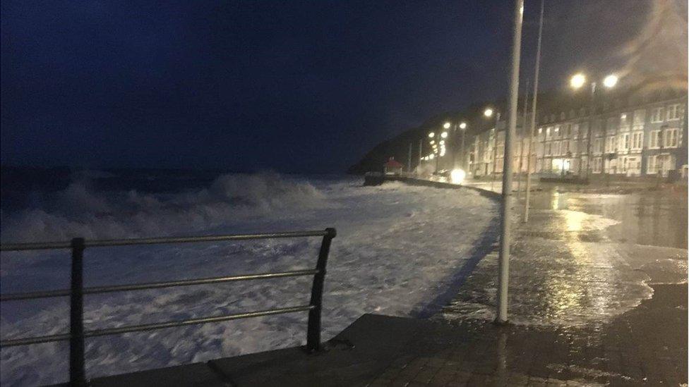 Floods at Aber