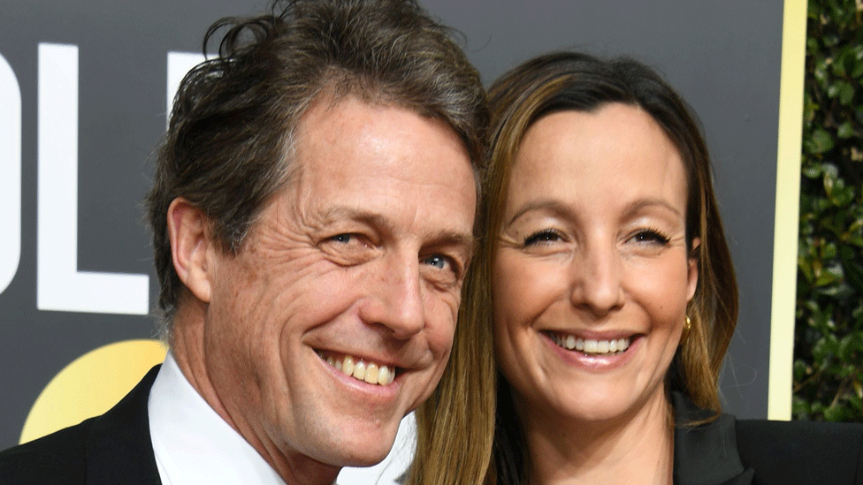 Hugh Grant and Anna Eberstein