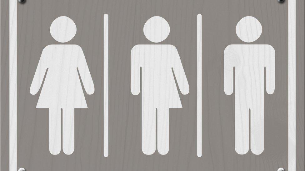 all gender toilet sign