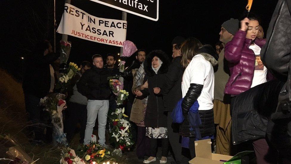 Mr Yaqub's parents attended the vigil