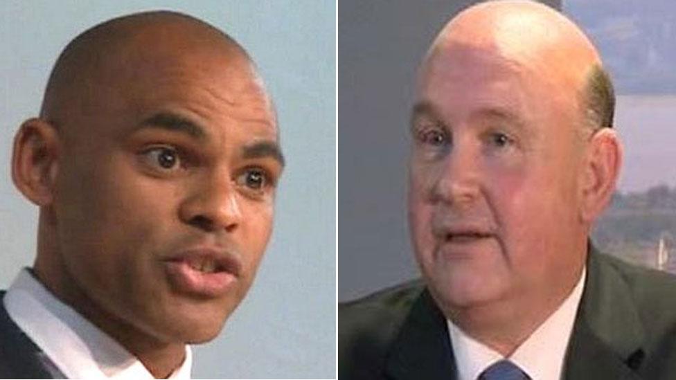 Marvin Rees (l) - Tim Bowles (r)