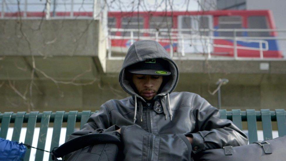 Man sitting on bench