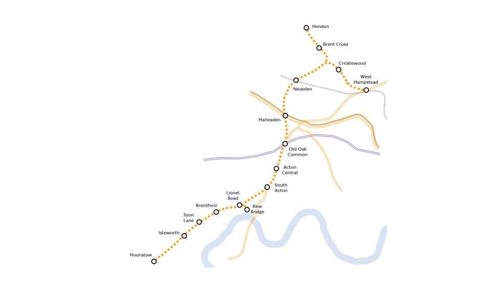 West London Orbital map