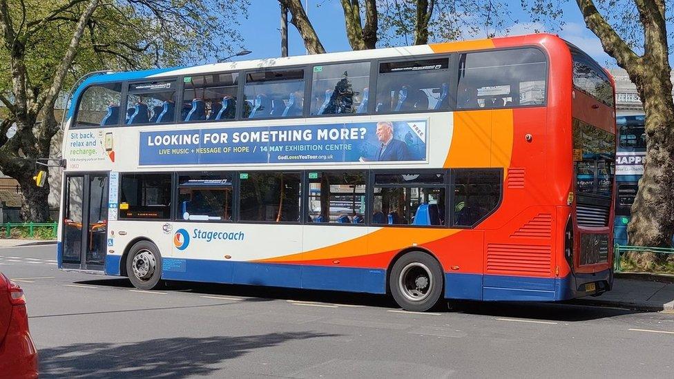 Bus adverts