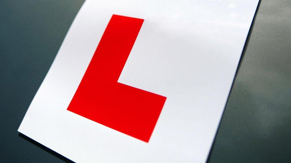 A learner driver sticker