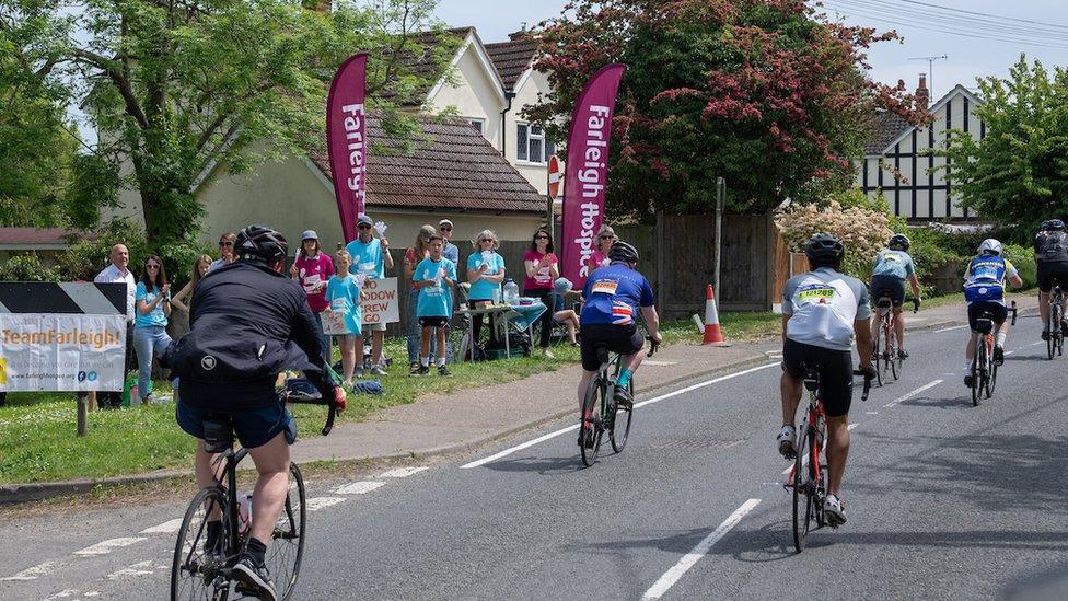 Cyclists in Essex