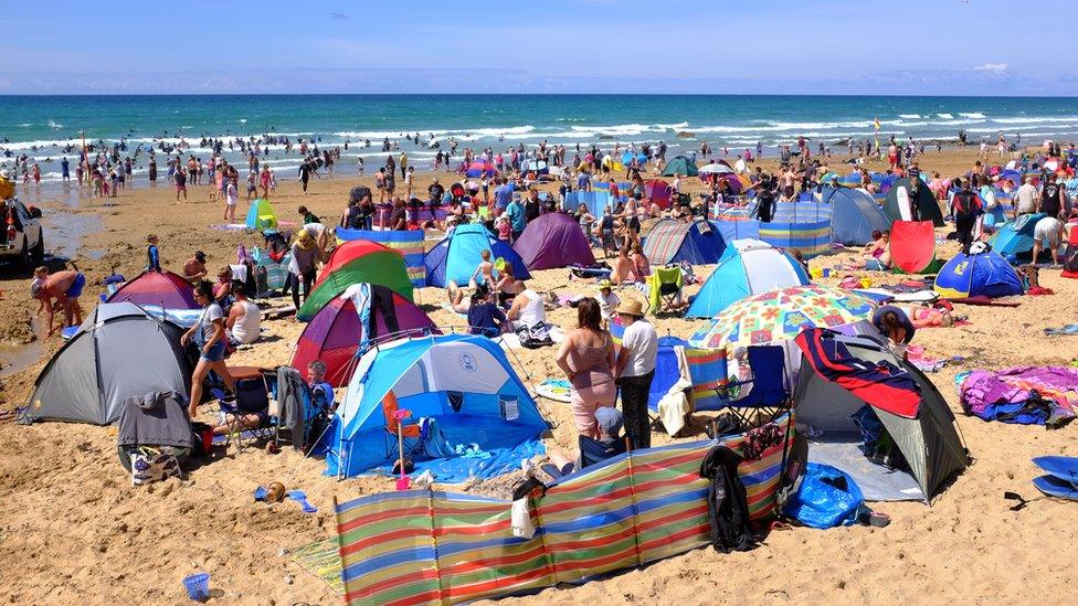 A beach in Cornwall