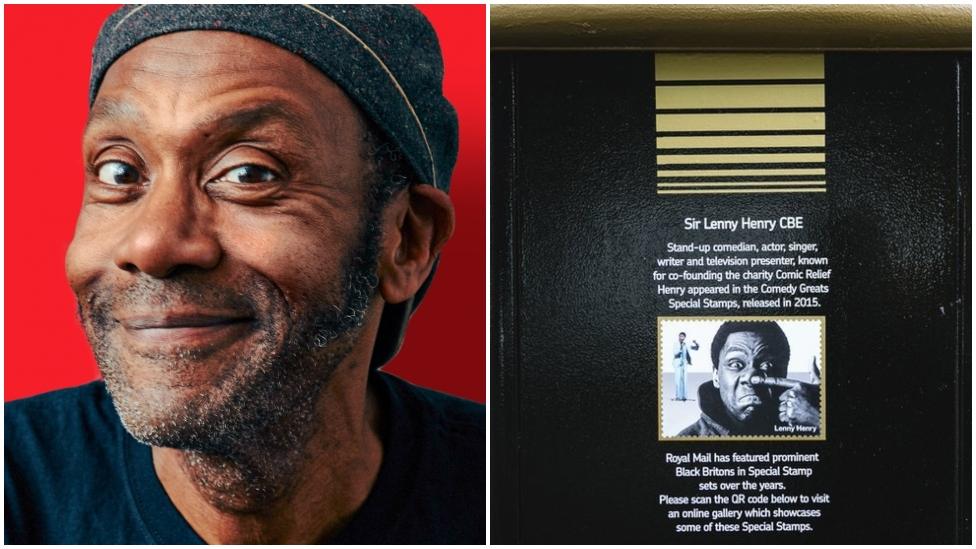 In Belfast the postbox features comedian Sir Lenny Henry who's best known for being the television presenter and co-founder of the Comic Relief charity.