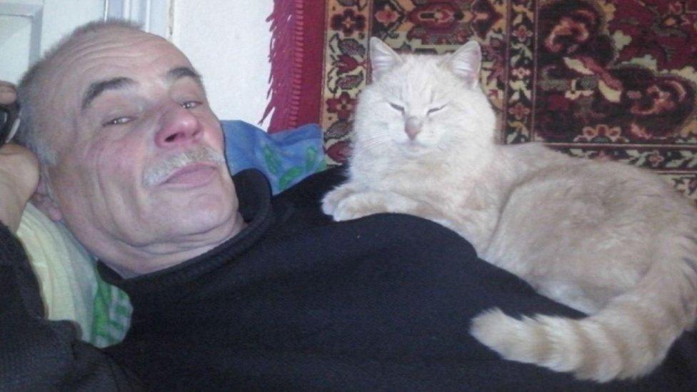 Leonid and his cat