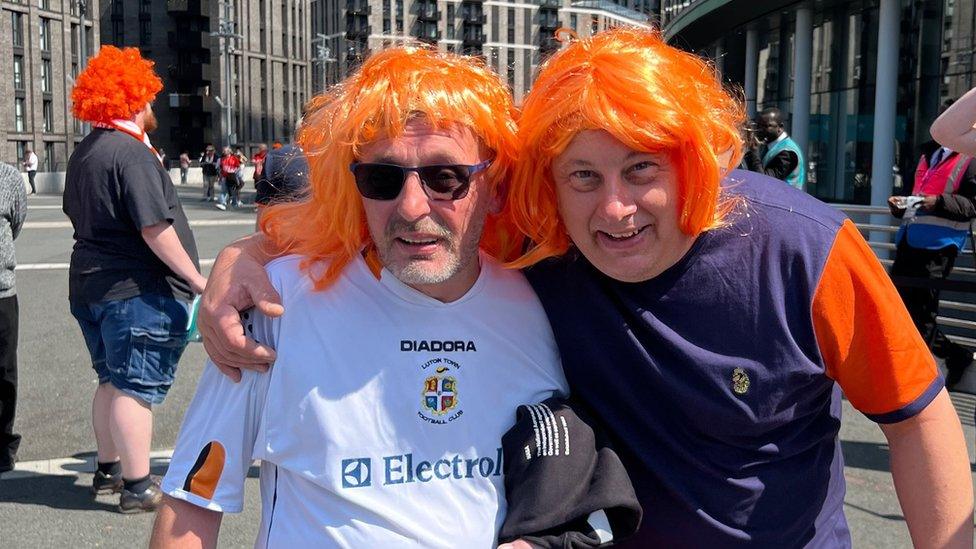 Luton Town fans at Wembley