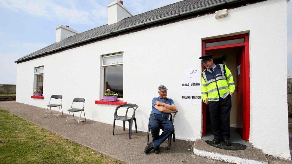 Polling station in Donegal