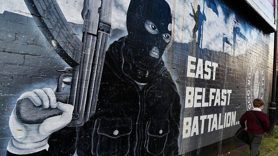 A UVF mural in Belfast