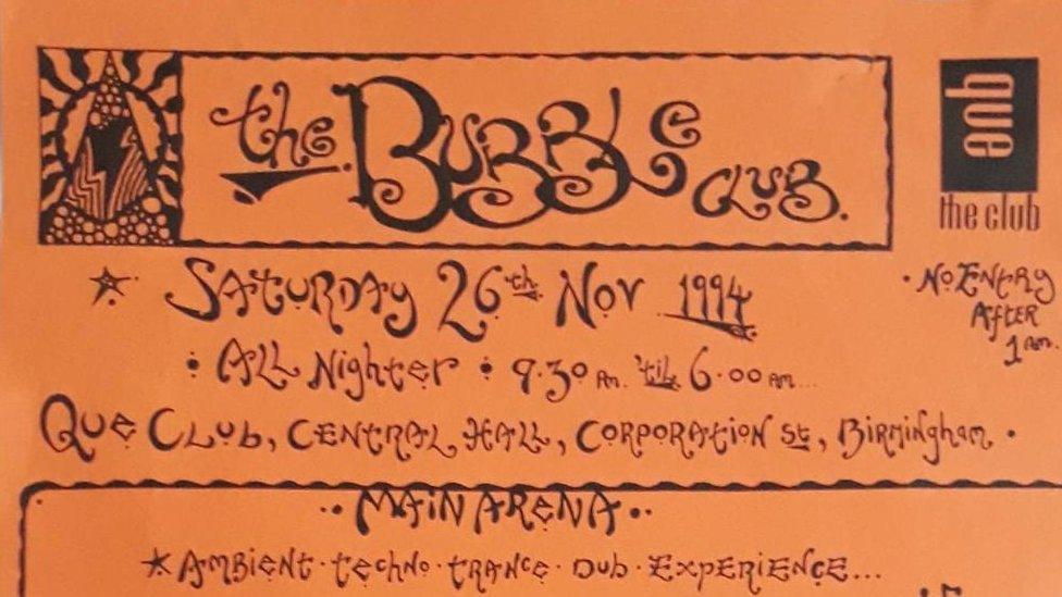 Bubble Club flyer