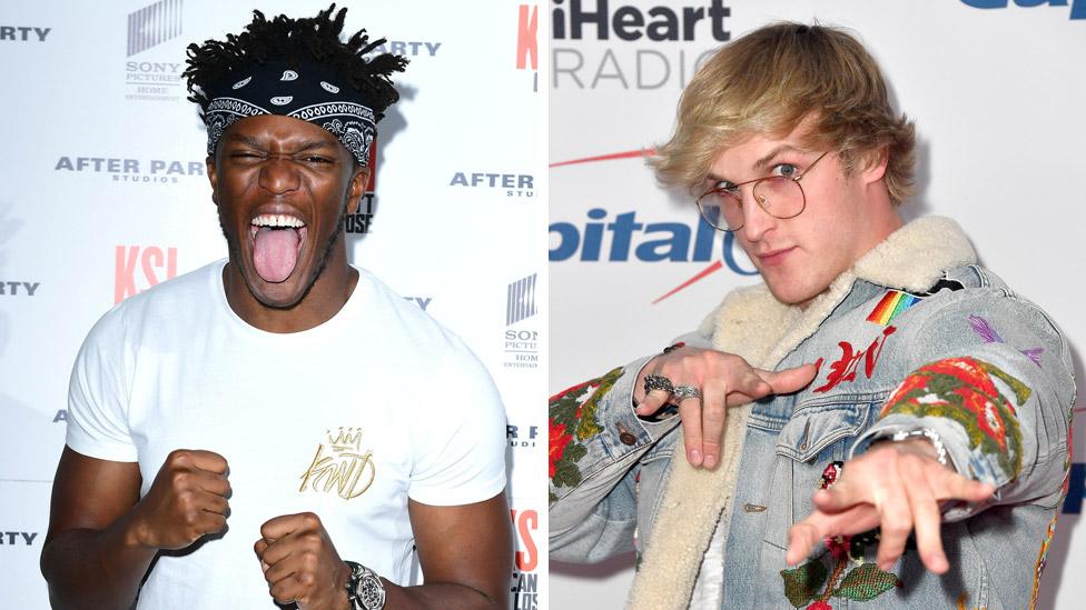 KSI (left) and Logan Paul