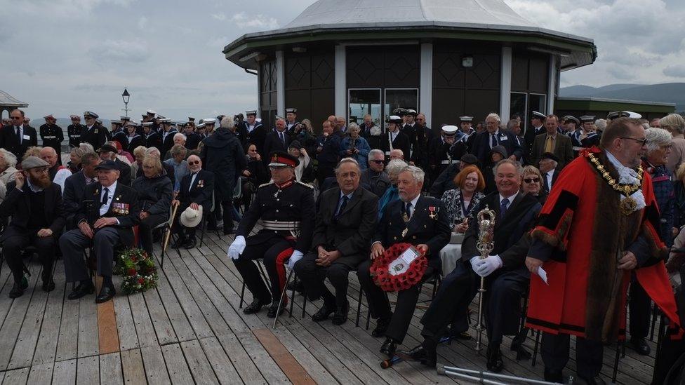 The ceremony in Bangor