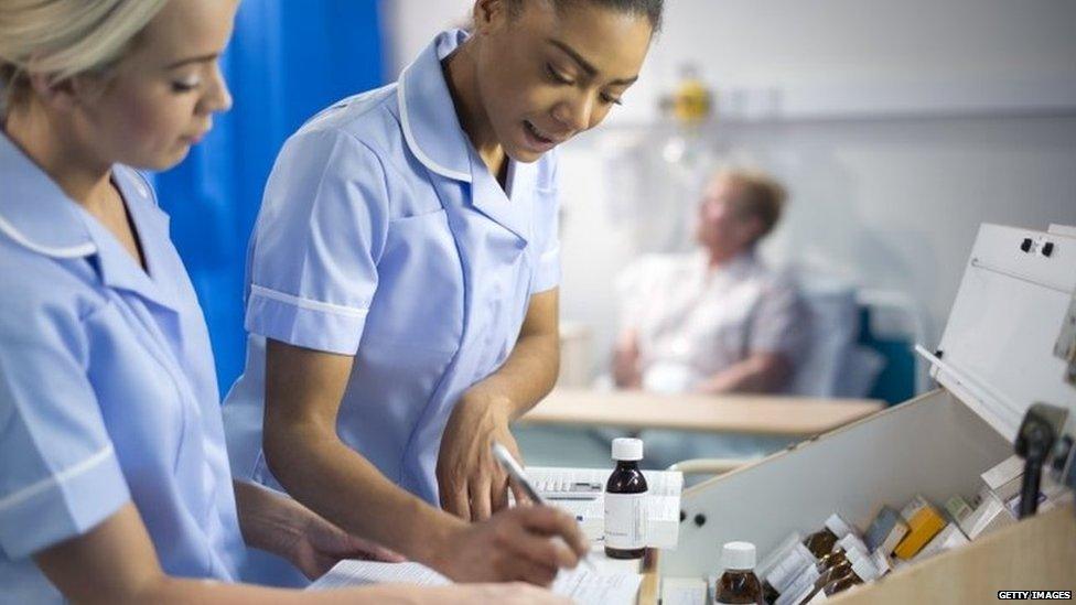 Nurses on hospital ward