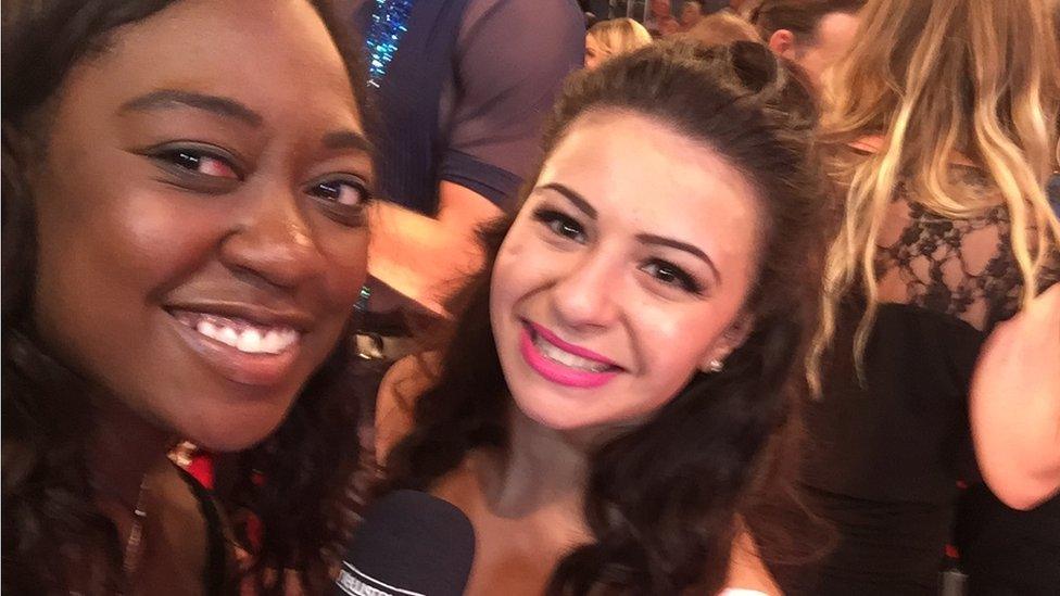 Ayshah with gymnast Claudia Fragapane