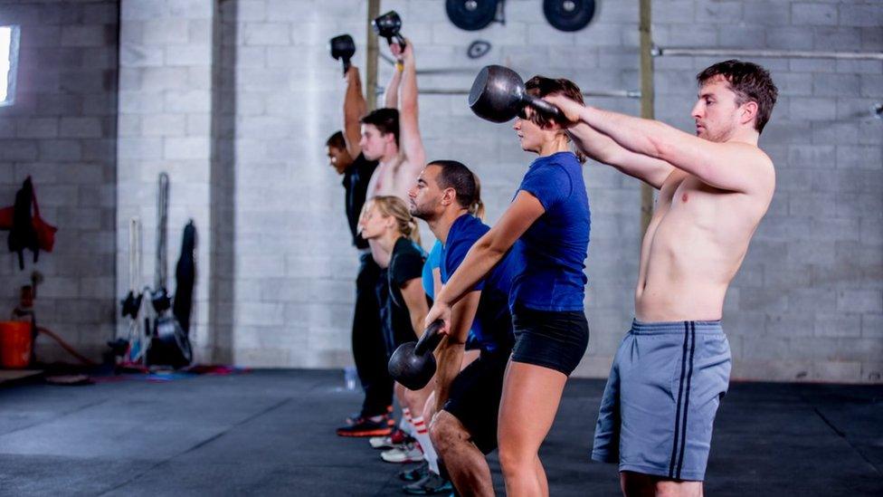 Group of people in the gym