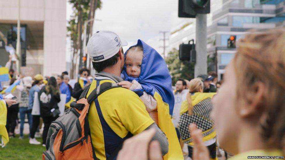 Los Angeles Ukraine protest