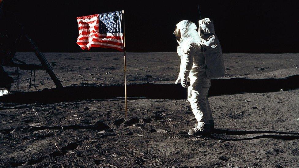 US astronaut Buzz Aldrin on the Moon