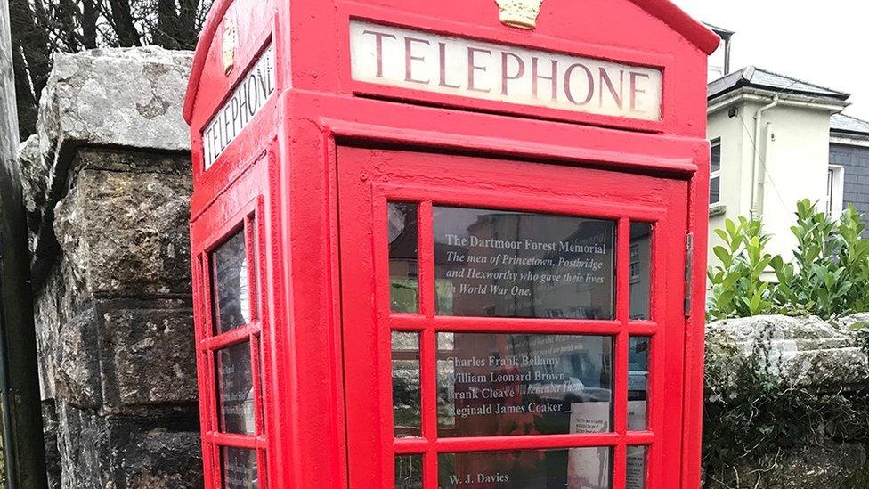 outside of phone box