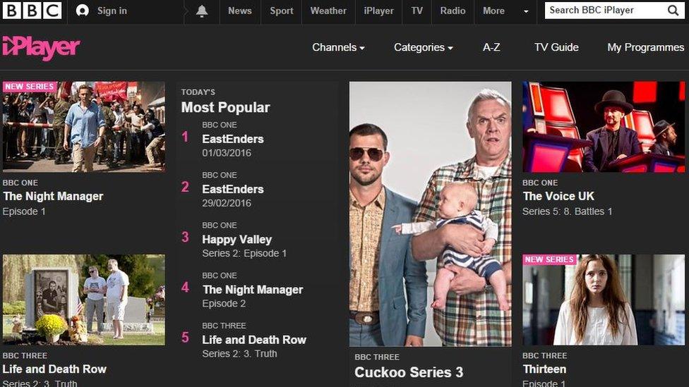 BBC iPlayer screen grab