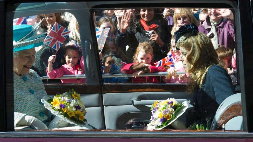 The Queen with Princess Beatrice of York in York in 2012