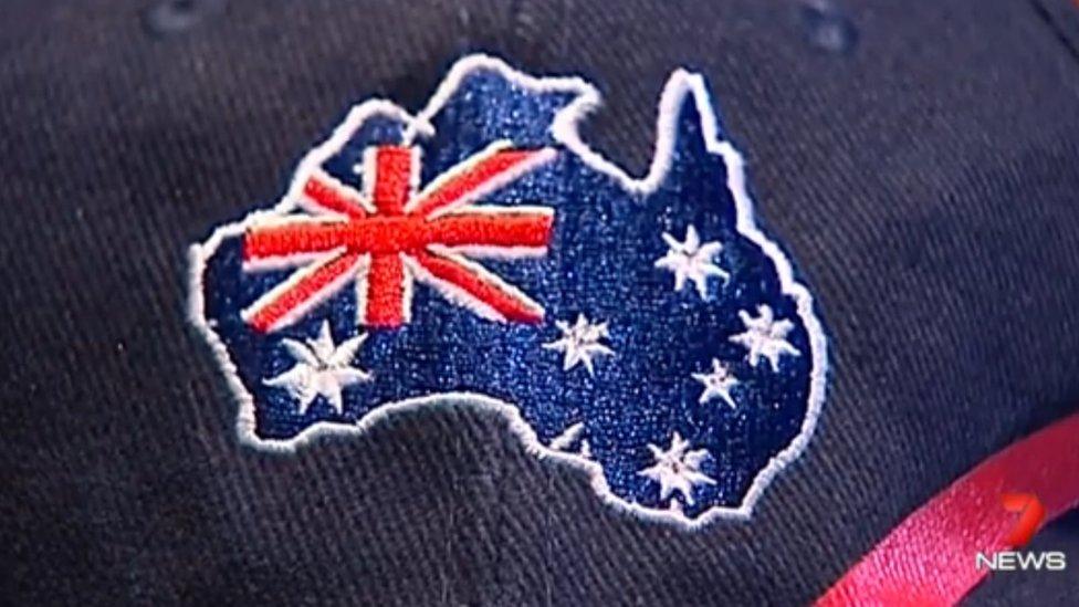 A picture of the hat that forgot the state of Tasmania