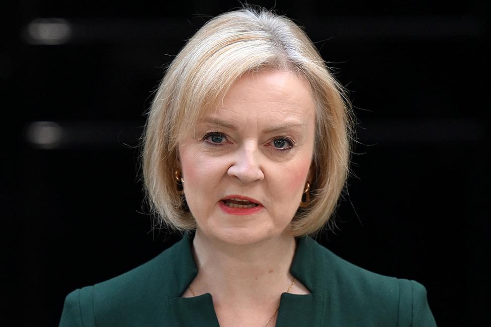 Liz Truss gives her farewell speech as prime minister on 25 October 2022