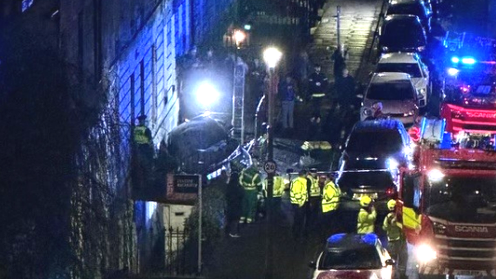 The crash on Cumberland Street