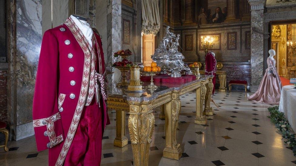 Costumes at display at Blenheim Palace