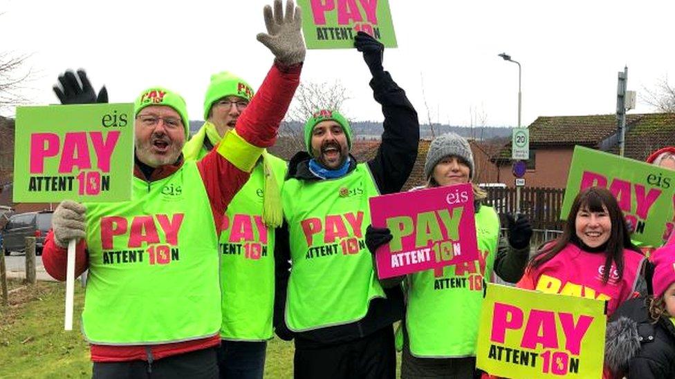 Picket line in Inverness