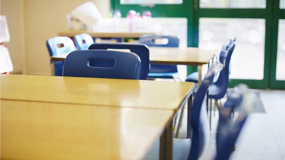 An empty classroom