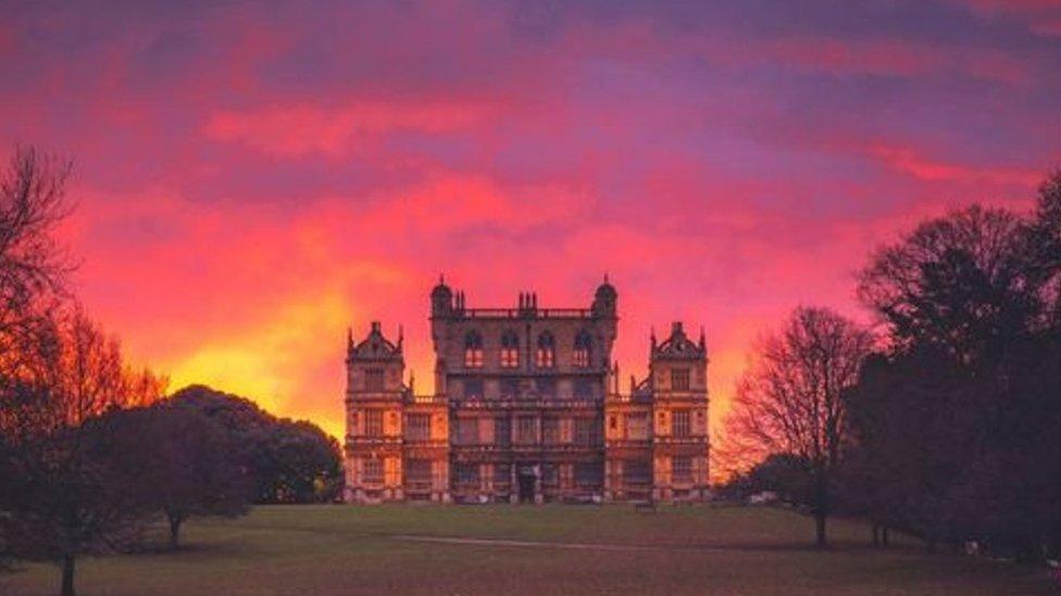 Sunrise at Wollaton Hall in Nottinghamshire