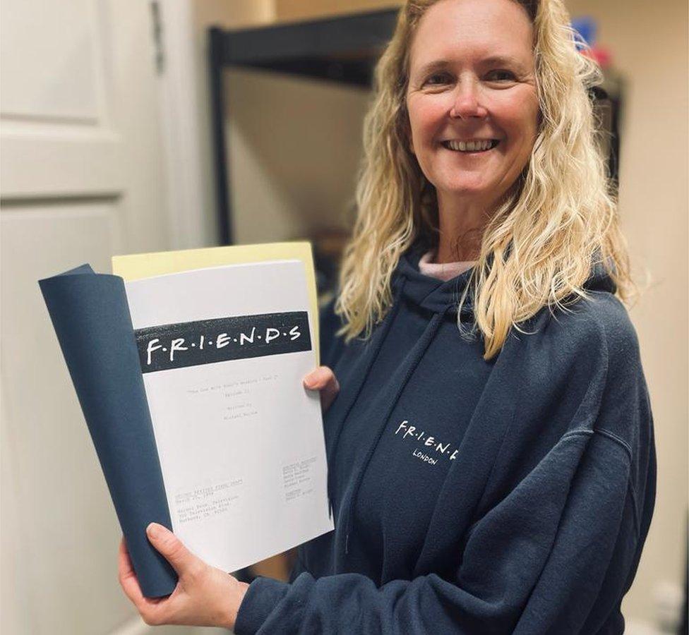 Amanda Butler holding the script