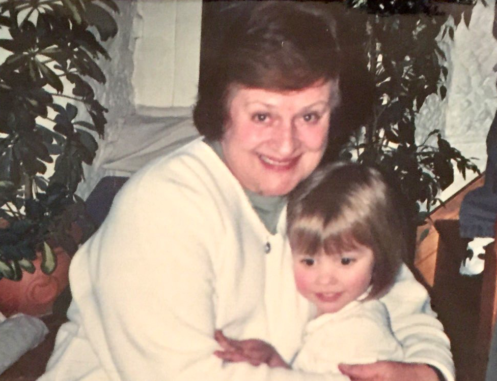 Veronica with her granddaughter Katrina when she was a toddler